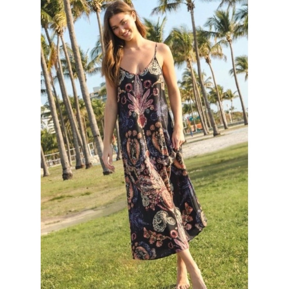 Natural life women's medium Gracie 60s slip dress abstract artsy romantic moody
